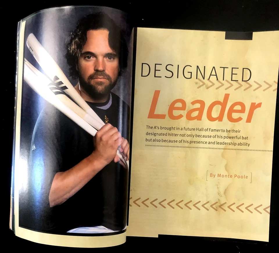 2007 OFFICIAL MAGAZINE OAKLAND ATHLETICS A's PROGRAM MIKE PIAZZA COVER May/June - Image 3 of 4