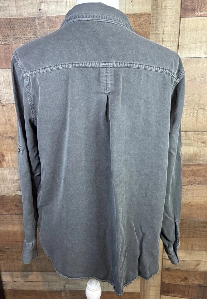 Túnica Rock & Republic Manga Larga Botón Frontal Mujer Grande Súper Suave Informal Foto 2 de 4