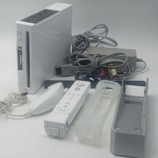 Nintendo Wii Console Bundle RVL-001 Wii Motion Plus Nunchuk Sensor Stand Cords
