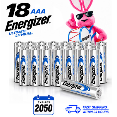 18 pcs AAA Energizer Ultimate Lithium Batteries | Bulk OEM | Exp 2050 | 24h ship