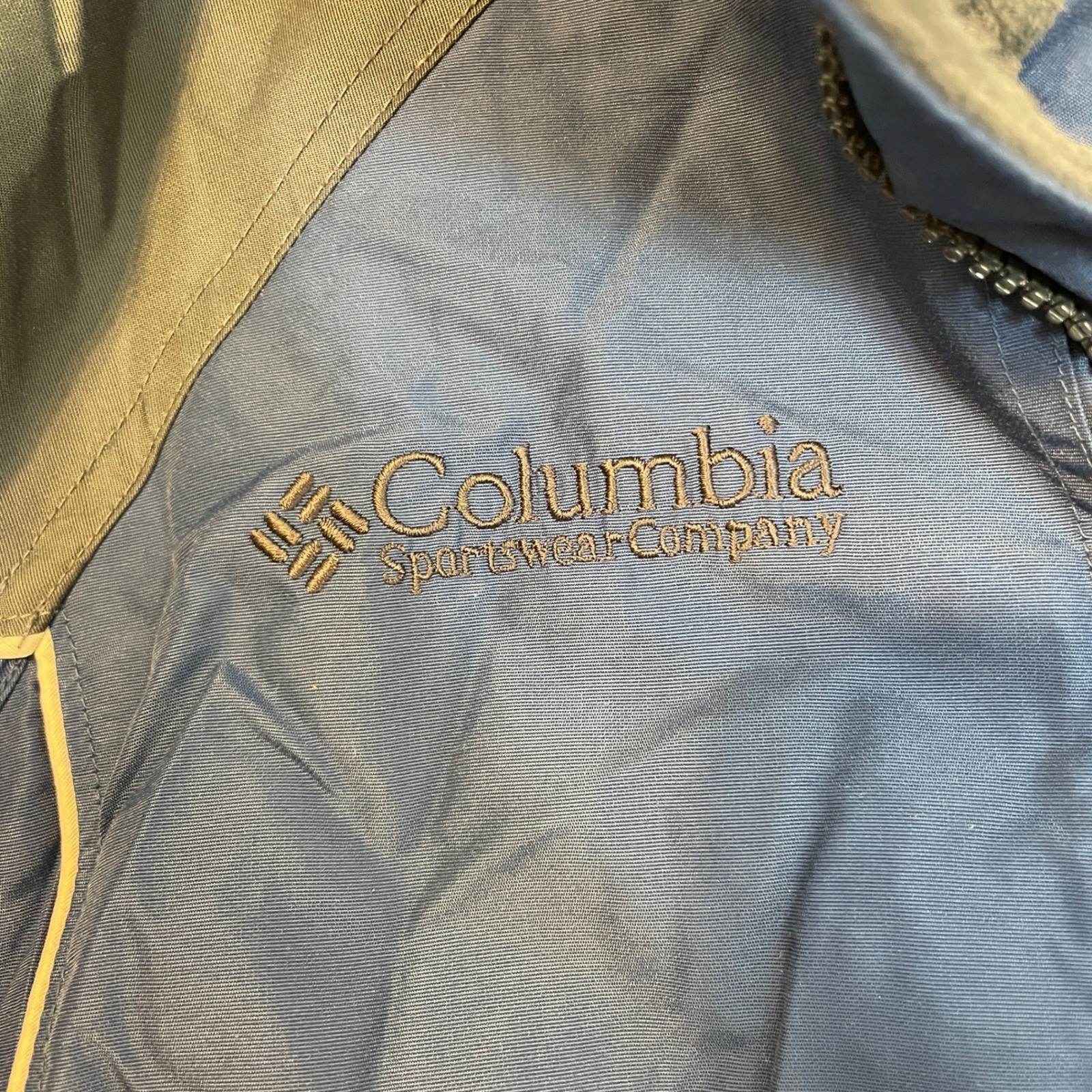 Columbia Sportswear Company Mens Blue Gray White Insulated Ski Jacket Large