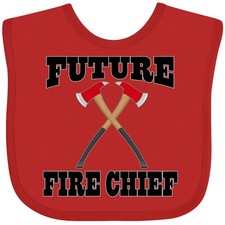 Inktastic Future Fire Chief Firefighter Baby Bib Chef Firefighting Fireman Job