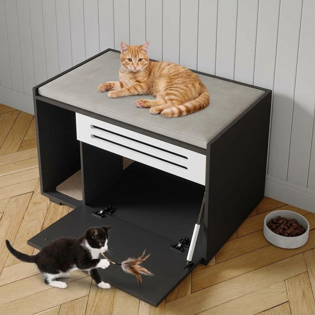Enclosure, Enclosed Litter Box Furniture