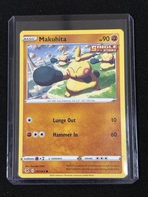 2021 POKEMON CARD 142/264 MAKUHITA SINGLE ST SWORD & SHIELD FUSION STRIKE TCG FS