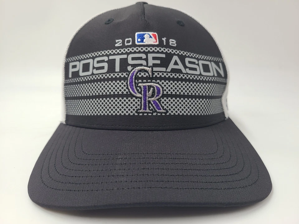 Colorado Rockies 2018 Postseason 47 Brand Mesh Trucker Snapback Hat Cap Men MLB - Image 2 of 4