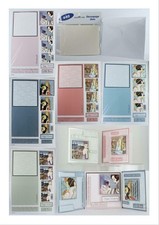 Craft UK 5 Pack Multi Coloured Art Deco style Decoupage Card Making Kit.