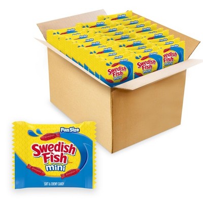 SWEDISH FISH Mini Soft  Chewy Candy, Bulk Candy, 140 Snack Packs