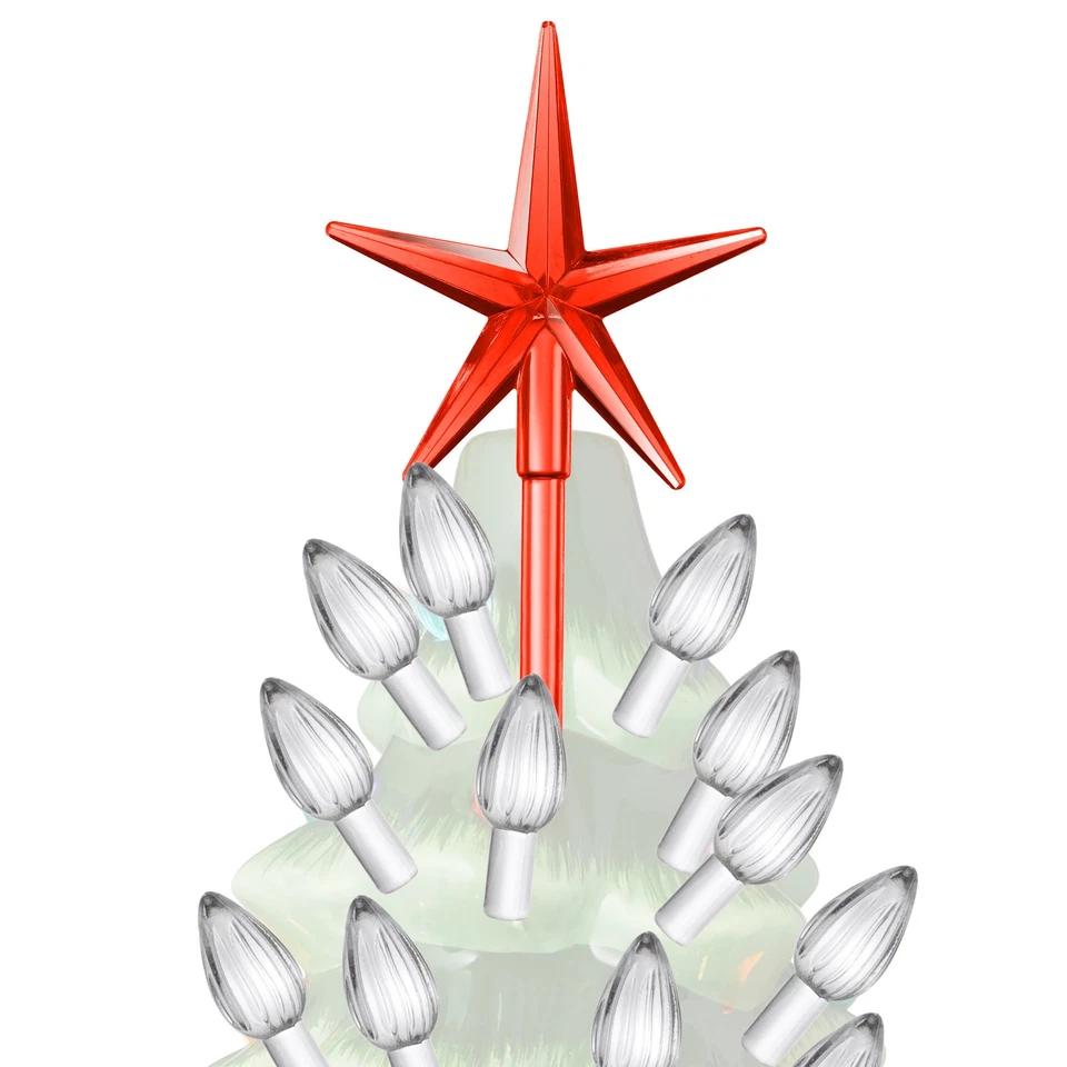 108 Bombillas de repuesto para árbol de Navidad de cerámica cristalina 3 estrellas Foto 4 de 4