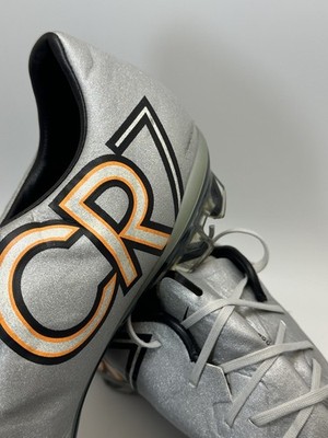 Size 10.5 CR7 Nike Mercurial Vapor X FG Matte Silver Rare Soccer Cleats 2014 Pro