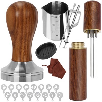 Y-Step Kaffee Tamper 51mm, Espresso Tamper Set 23pcs, Barista Set mit Aufschä...