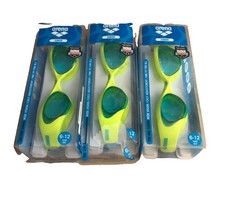 Arena The One Junior Wide Vision Easy Adjustment Swim Googles Lot of 3 6-12 Year