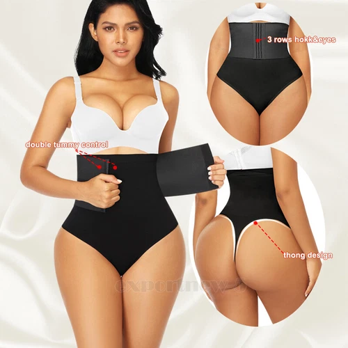 Fajas Thong Women Waist Trainer Body Shaper Butt Lifter High Waist Tummy Control - Picture 3 of 44