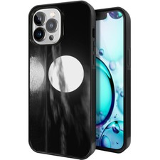 Phone Case, TPU Protective Case Sea White Full Moon Scratch-Resistant Cover
