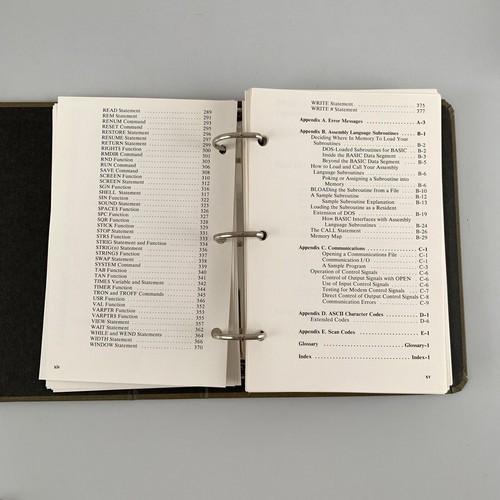 IBM BASIC 3.0 Manual Complete Binder w/ Handbook Quick Reference VTG 1984 - Picture 8 of 12
