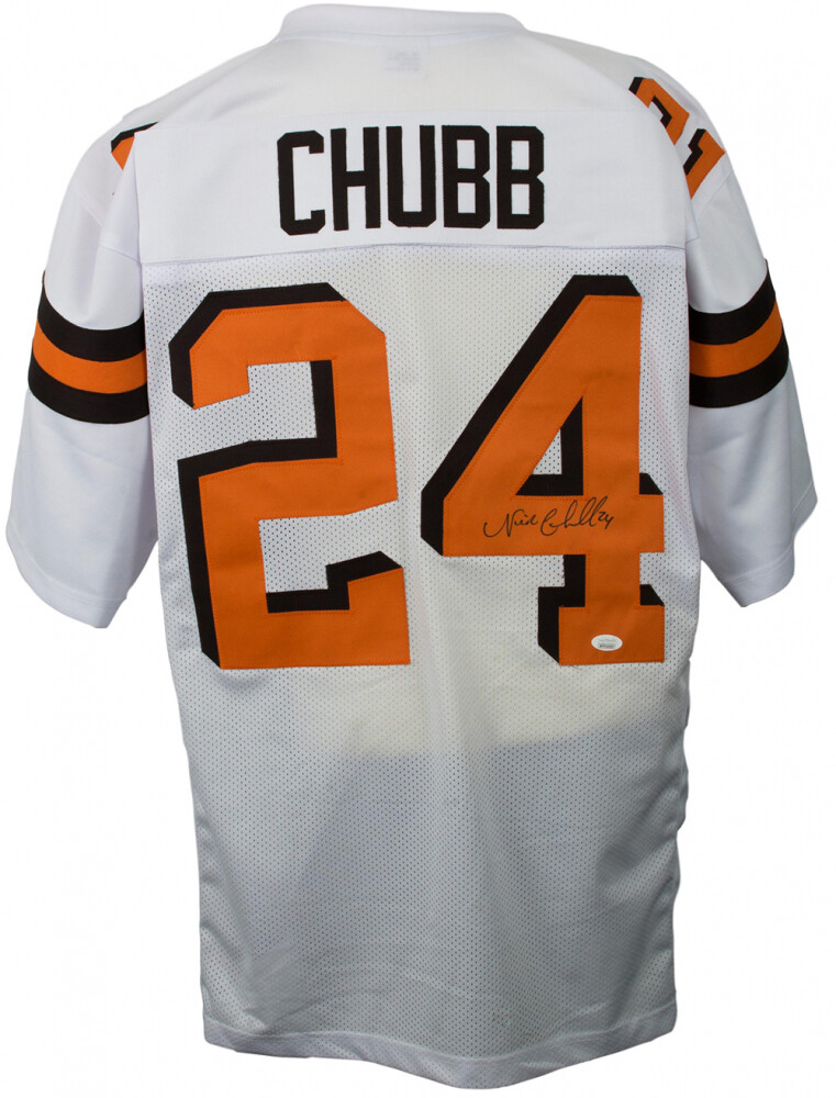 Nick Chubb Autographed Signed Browns #24 Jersey (JSA COA) Cleveland's 2Nd Rd Draft Pick 2018 