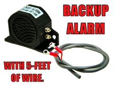 BACKUP ALARM, UNIVERSAL, WARNING SIREN HORN, VEHICLE, 12-48VDC 105dB WITH WIRES