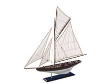 Nautical memorabilia - solid model ship - yacht boat - wood