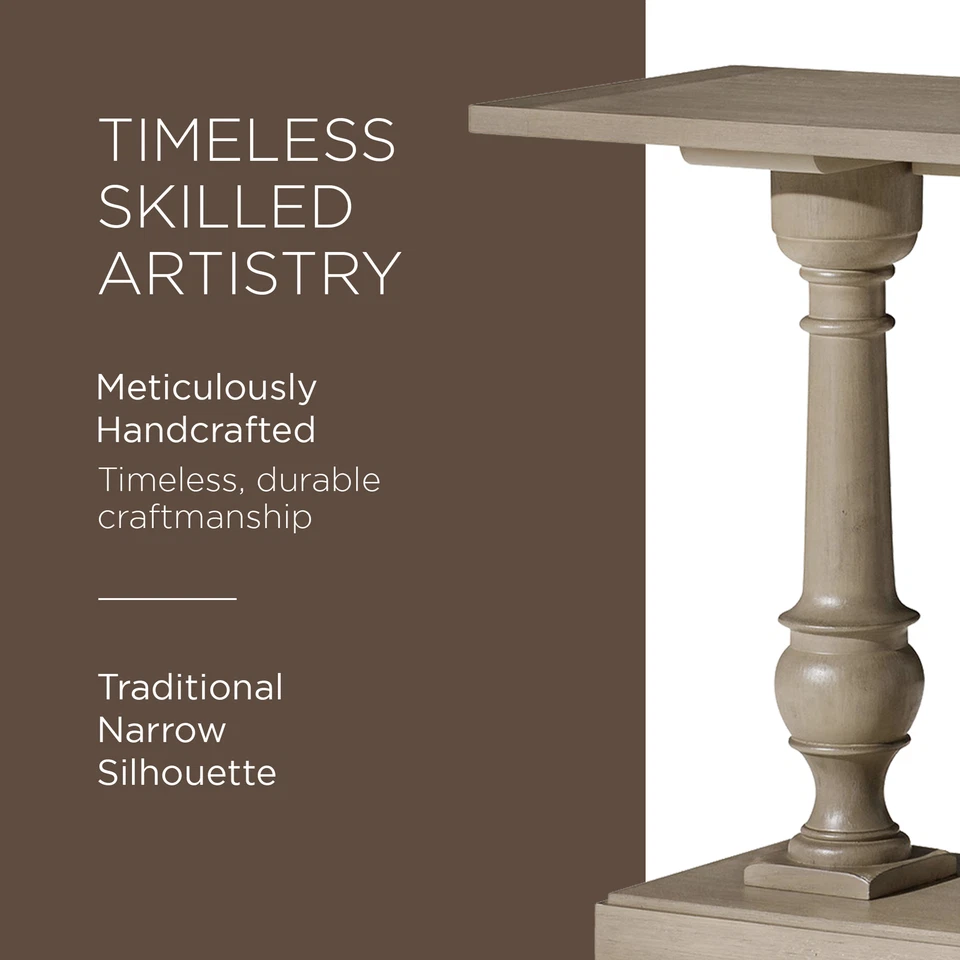 Maven Lane Arthur Traditional Wooden Console Table in Antiqued Grey Finish(Used) - Image 3 of 4