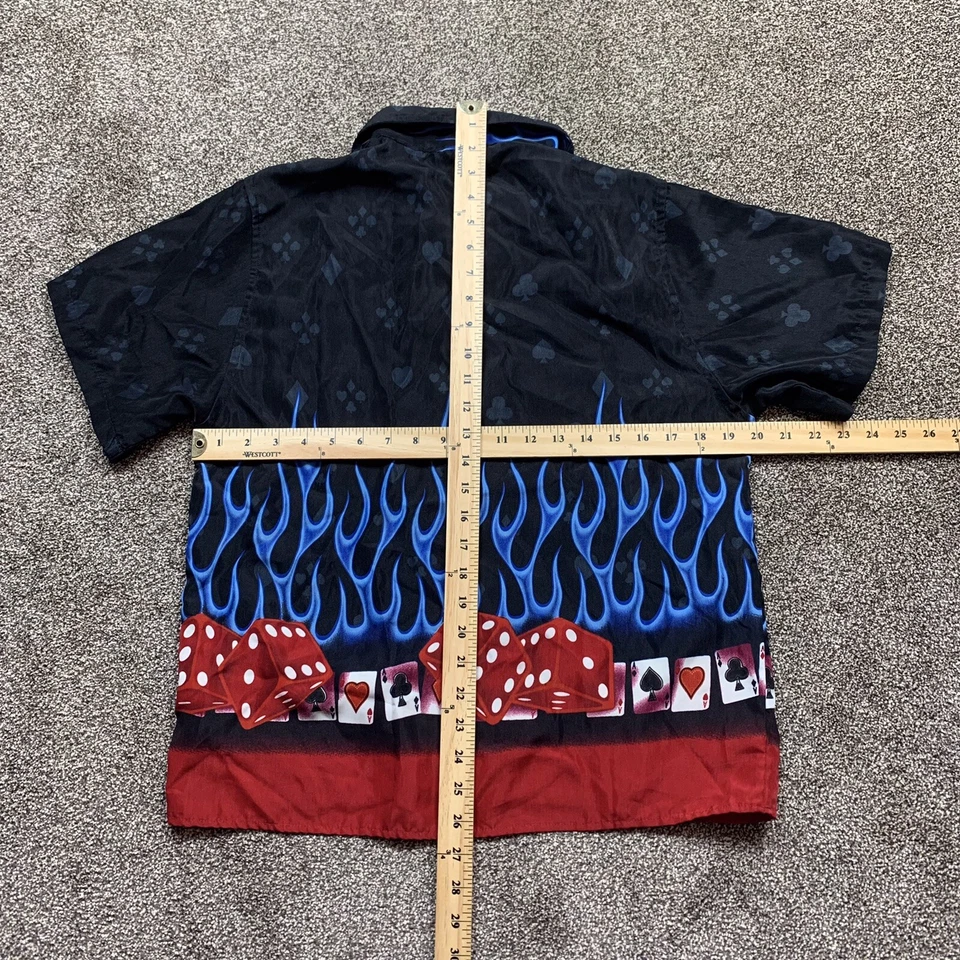 big brother youth boys XXL short sleeve button up collared shirt poker dice - Image 4 of 4