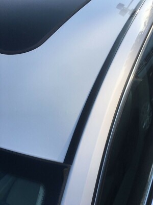 FOR MERCEDES CARBON FIBER 2PC ROOF TOP TRIM DRIP MOLDINGS COVERS SET WARRANTY 3