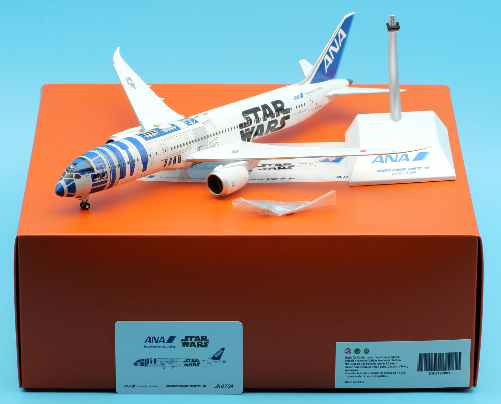 JC Wings 1:200 ANA All Nippon Airways Boeing 787-9 Diecast Aircraft Model  JA873A