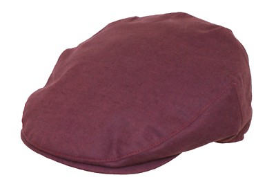 Herren Qualität Cheshire Sommer weinrot Leinen flache Kappe 100 % Leinen gefüttert Hut S bis XL