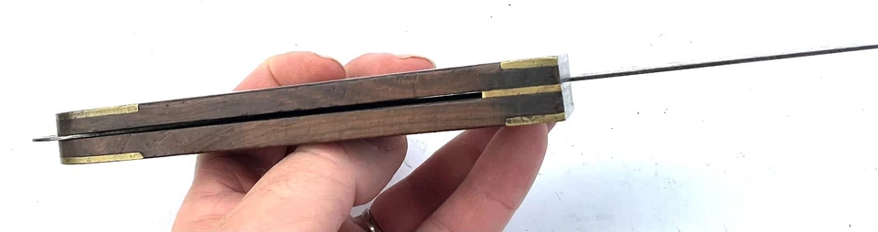 OUTIL ANCIEN FAUSSE ÉQUERRE COULISSABLE SAUTERELLE EN ACAJOU N.MILTON SQUARE - Photo 3/4