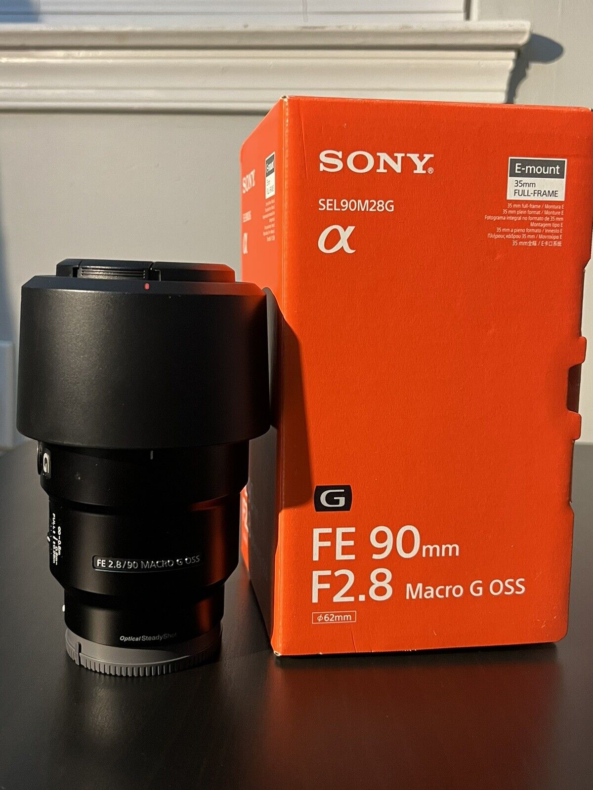 Sony 90mm f2.8 Macro G OSS steady Shot SEL90M28G Open Box Alpha FE