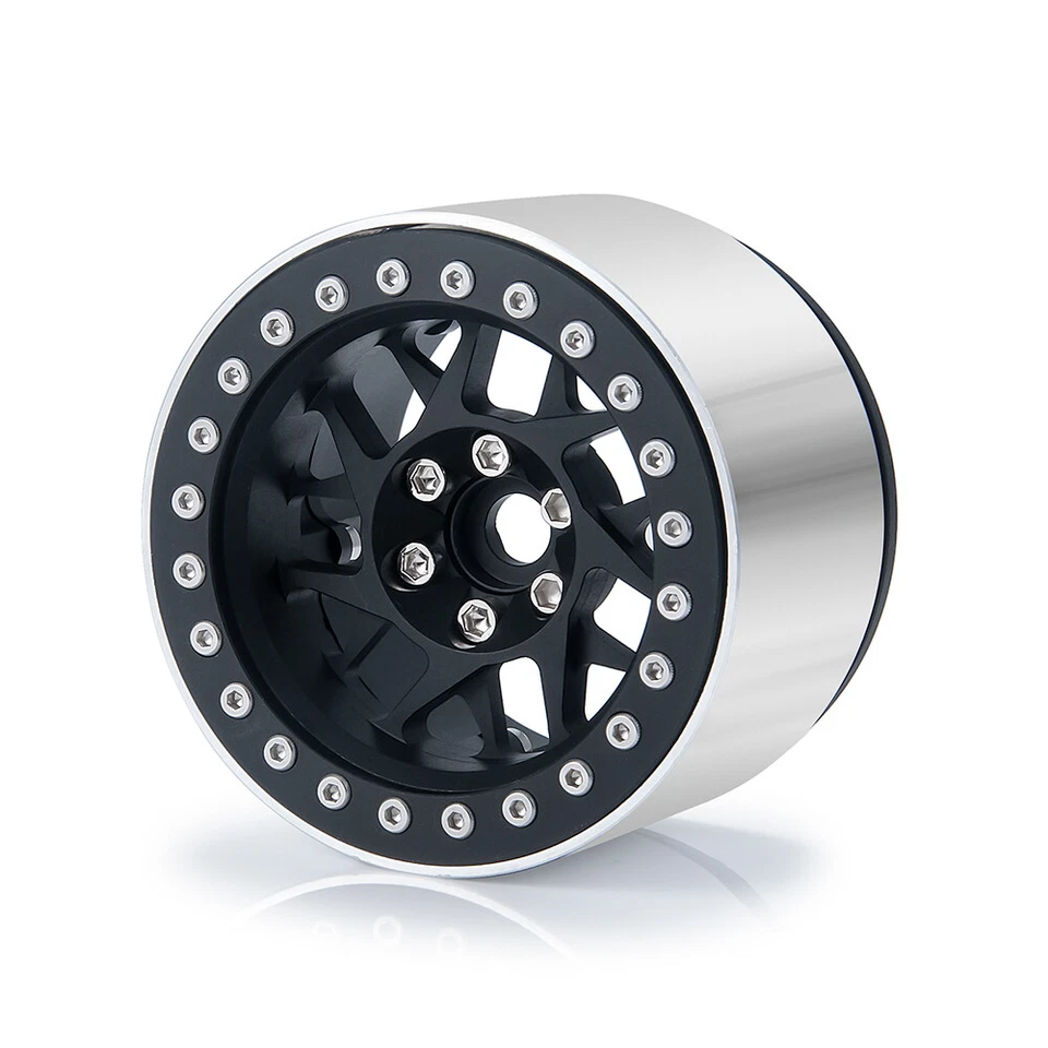 2,2" Metall Beadlock Wheels Felgen für 1/10 RC SCX10 90046 TRX-4 D90 Crawler Car - Bild 2 von 4