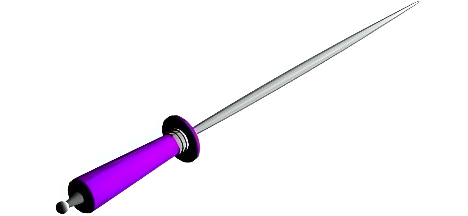 Phoenix 320mm Fine Cut Butcher's Chef's Honing Steel, Purple, Tool Steel.