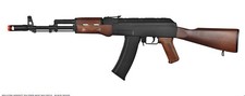 WELLFIRE AIRSOFT POLYMER AK47 AEG ELECTRIC RIFLE D47 VELOCITY 280 FPS BLACK/WOOD