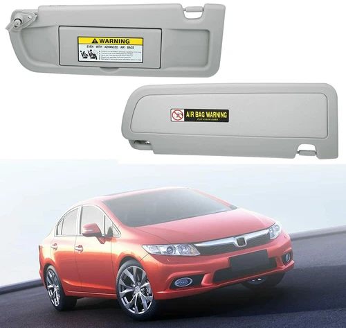 Pair Sun Visor Grey For 2006-2011 Honda Civic Visors Left & Right Visor Set AU - Picture 10 of 10