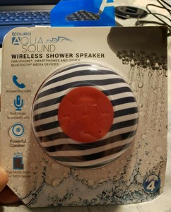 aduro aqua sound wireless shower speaker