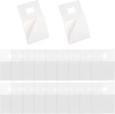 20 Pack Picture Hangers Adhesive Plastic Sawtooth White 