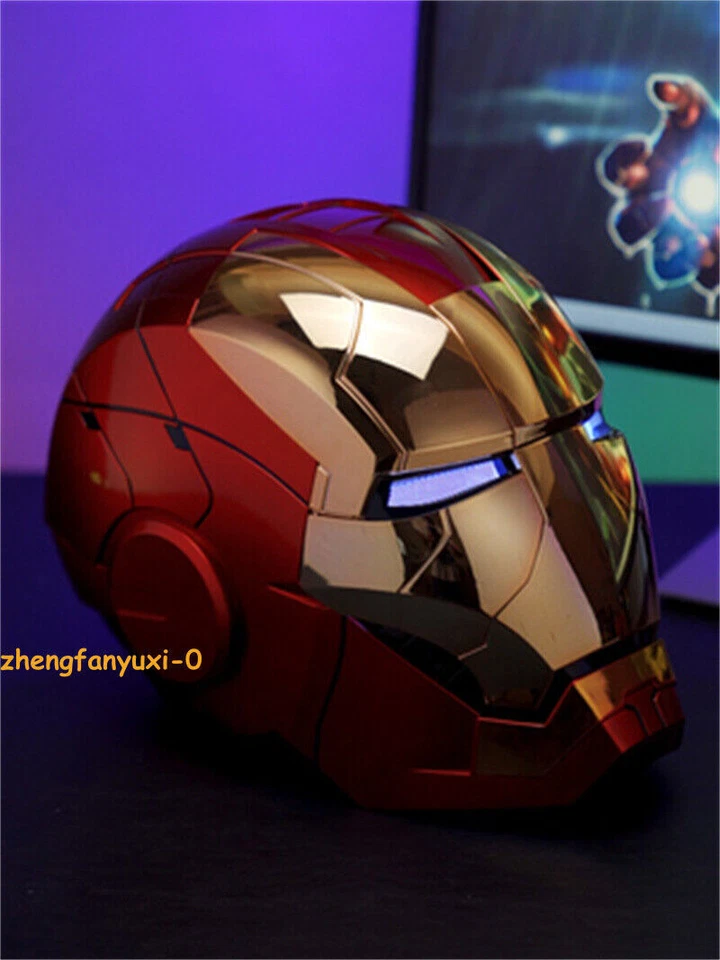 1:1 Wearable Iron Man MK5 Helmet AUTOKING Voice Control Plating Golden Red Mask - Image 4 of 4