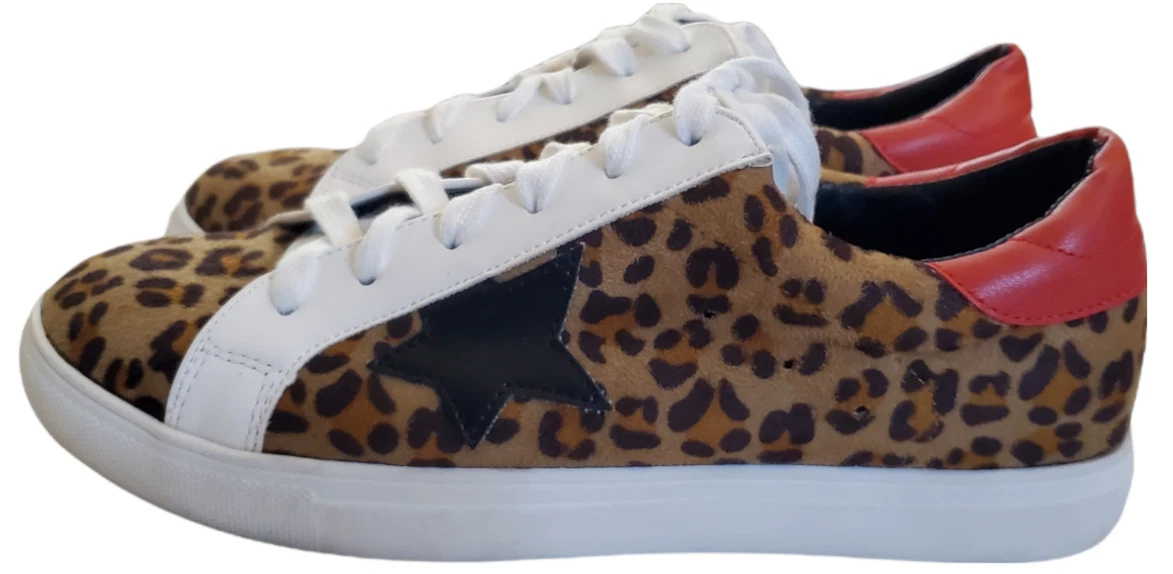 NATURE BREEZE Women Low Top Sneakers Low Top w Leopard Print Size