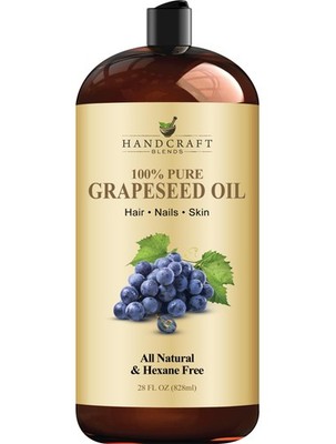 	Handcraft Blends Grapeseed Oil - Cold-Pressed 28 Fl Oz - 100% Pure and Natur...