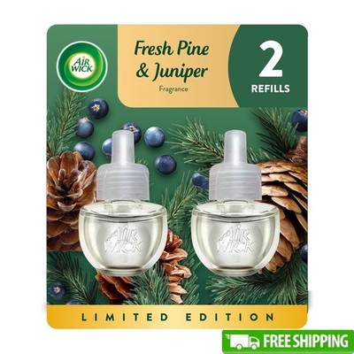 Fresh Pine Juniper Scented Oil Refills Essential Oils Long Lasting Aroma 2 Count