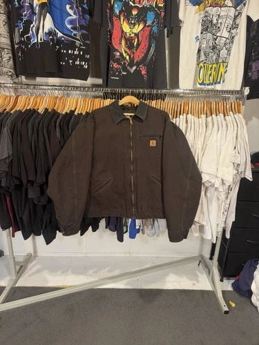 Vintage Carharttt Chocolate Brown Detroit Jacket  - product listing photo