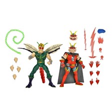 NECA TMNT Bugman Electro 7  Scale Action Figure Set 2pk Extra Hands