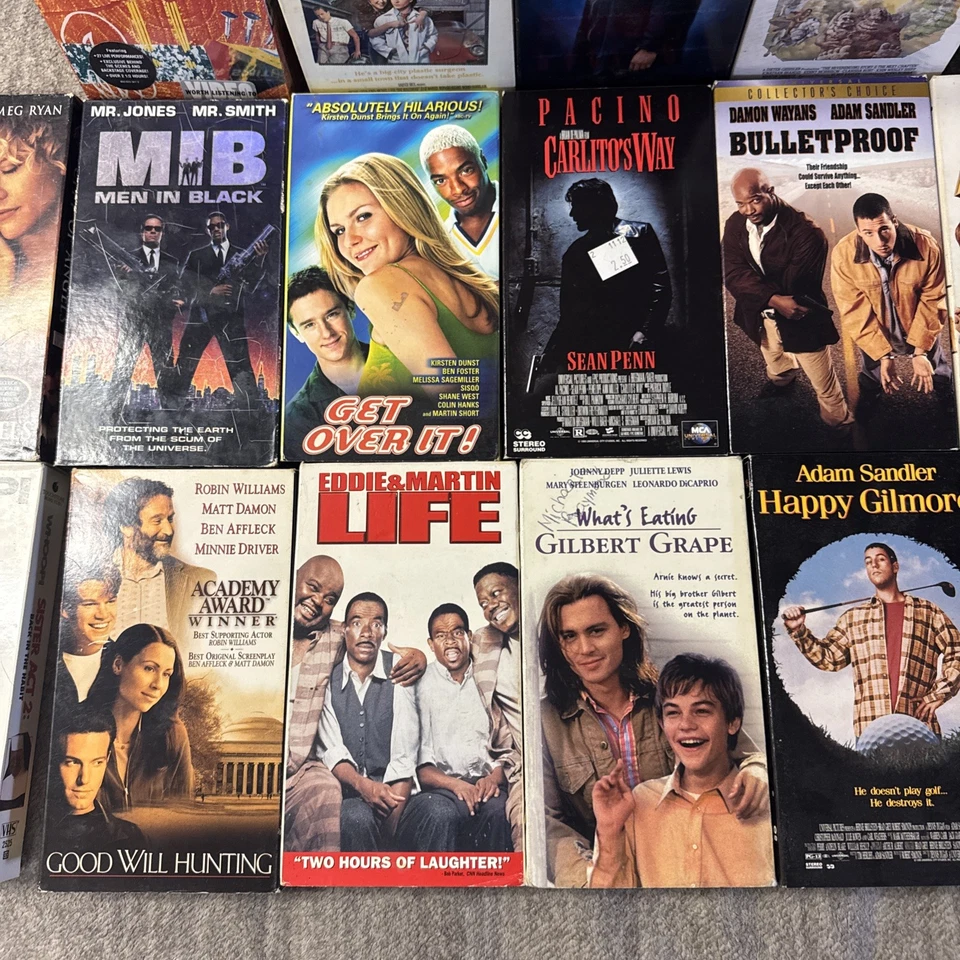 VHS Lot!!! Happy Gilmore Bulletproof Sixth Sense What’s Eating Gilbert MIB Etc - Image 3 of 4
