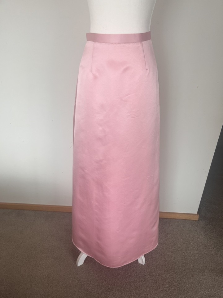 Pink Maxi Long skirt Formal 8 Satin feel