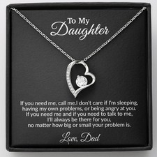 To My Daughter Necklace, Gift for Daughter from Dad, Father Daughter Necklace