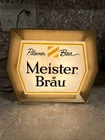 Vintage Meister Bräu Pilsener Beer Lighted Sign Peter Hand Brewery Chicago