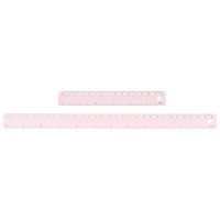 2 StüCk Lineal 6/12 Zoll (15/30Cm) FüR Aluminium Lineale Metrisch & Sae Hellrosa