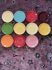 Fiesta Fiestaware Homer Laughlin Lot Set Of 11 Small Plates 5.5 Inches
