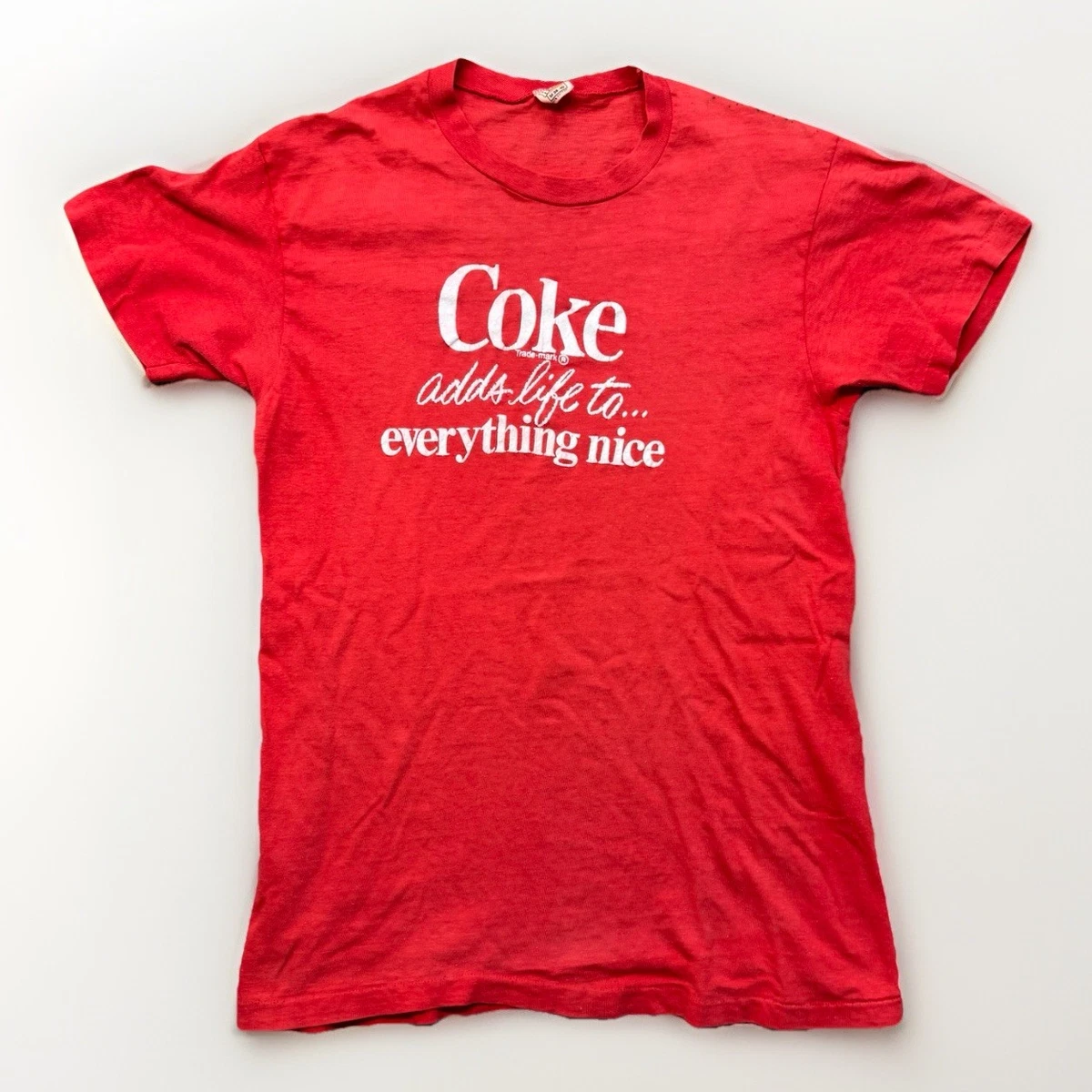 T-shirt Coca-Cola Rouge Adulte XL - Regular Fit - Sans étiquette - Pop