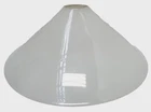 VINTAGE ART DECO WHITE MILK GLASS CONE SAUCER SHAPED PENDANT LIGHT LAMP SHADE