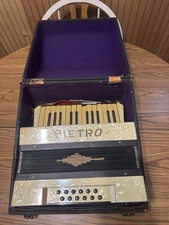 Vintage 1930s Pietro Piano Accordion - Partially Working - Sold As Parts