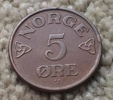 5 Ore Various Dates Norway km#400 Coin. By coin_lovers